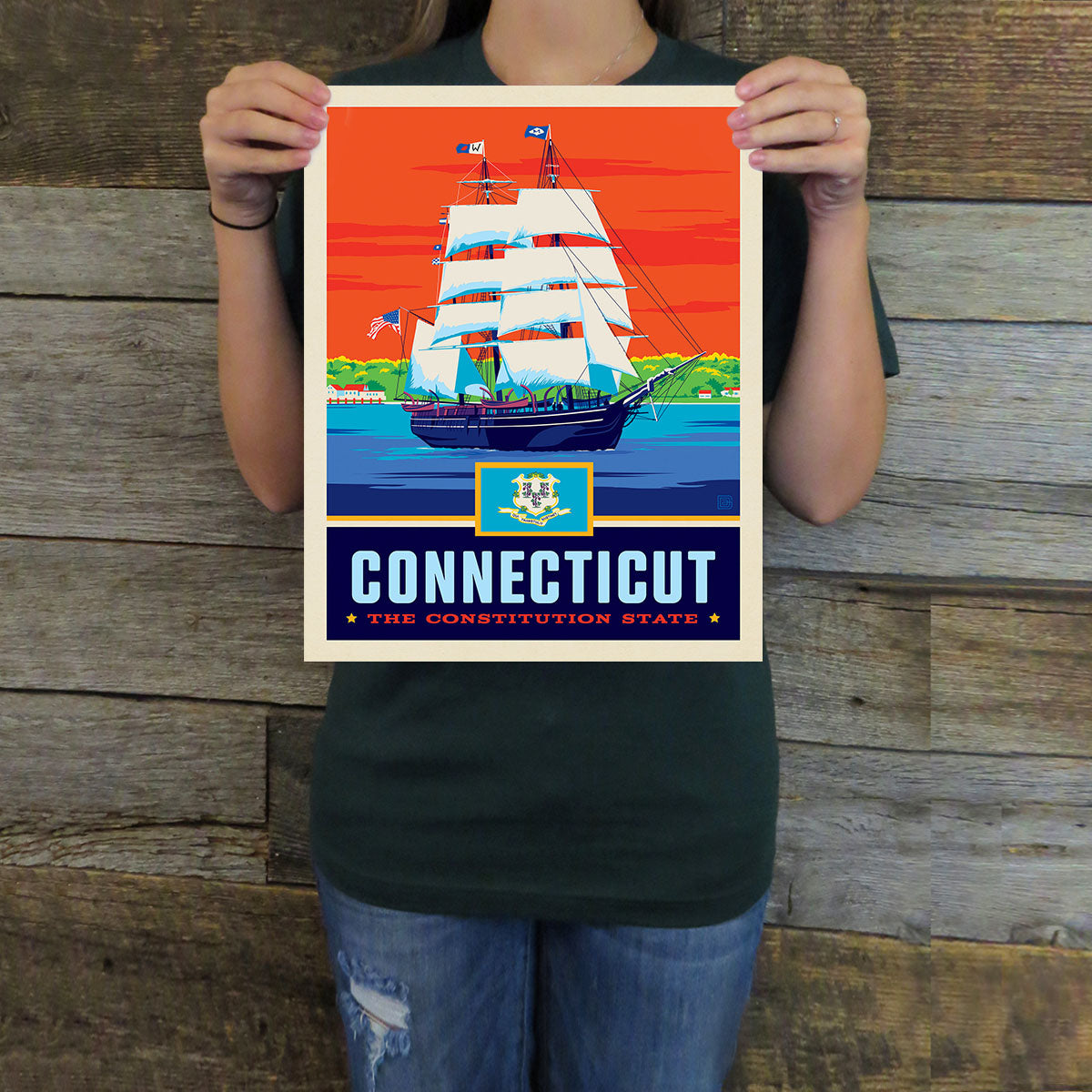 Connecticut (State Pride) Art Print