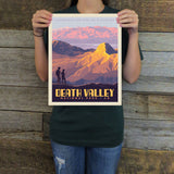 Death Valley National Park: Hikers (63 National Parks) Art Print