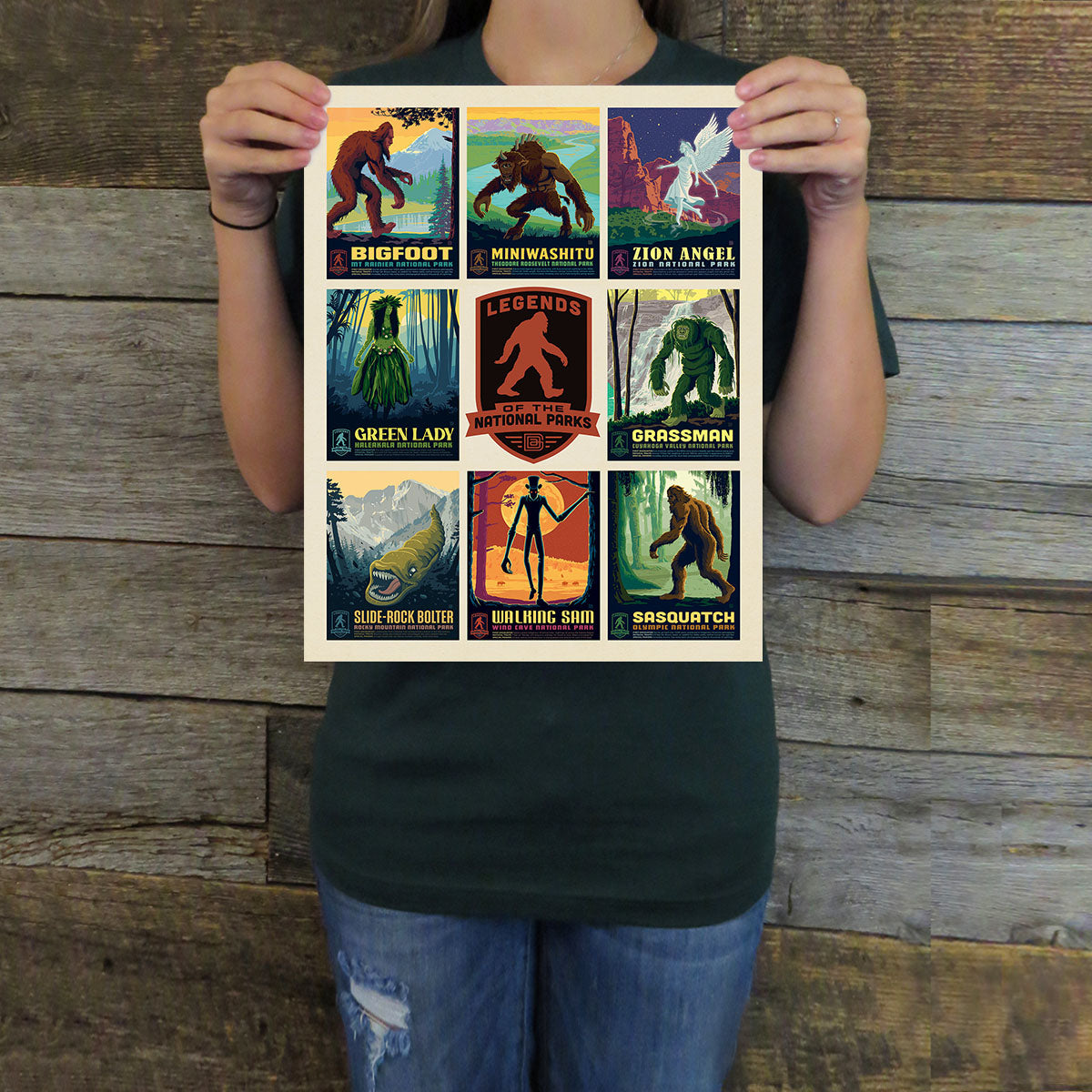 National Parks Legends Multi-Image 3 (Legends & Monsters) Art Print