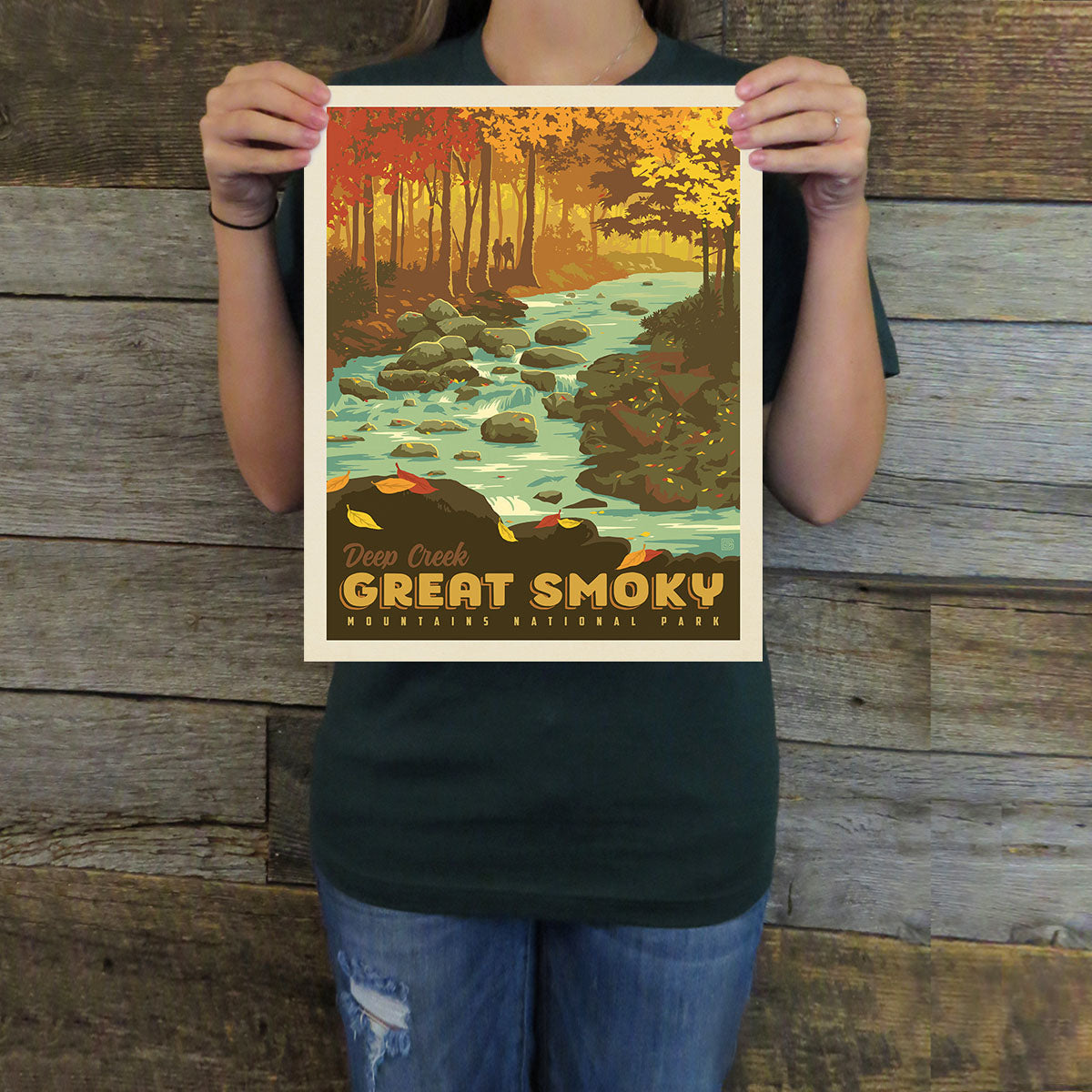 Great Smoky Mountains National Park: Deep Creek (63 National Parks) Art Print