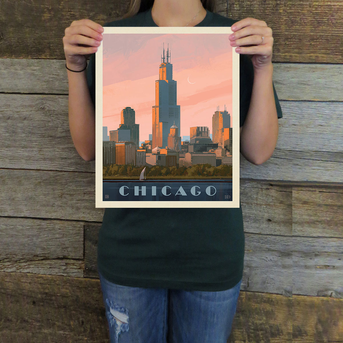 Chicago: Lake Michigan (American Travel) Art Print