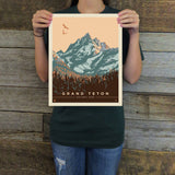 Grand Teton National Park: Morning Glory (63 National Parks) Art Print