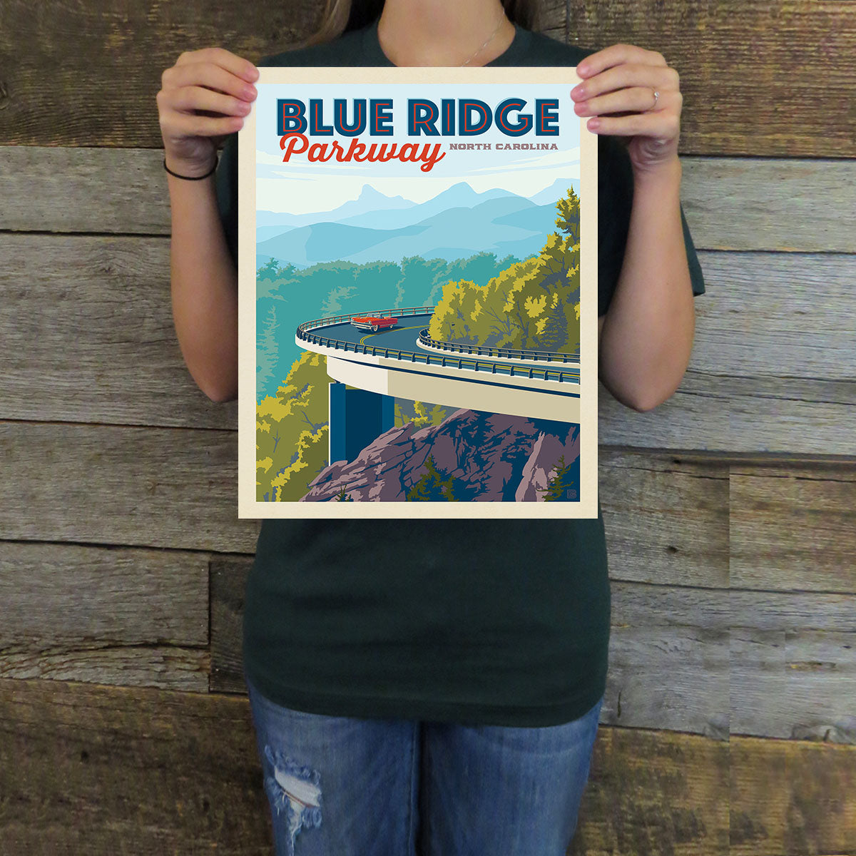 Blue Ridge Parkway: Linn Cove Viaduct (American Travel) Art Print