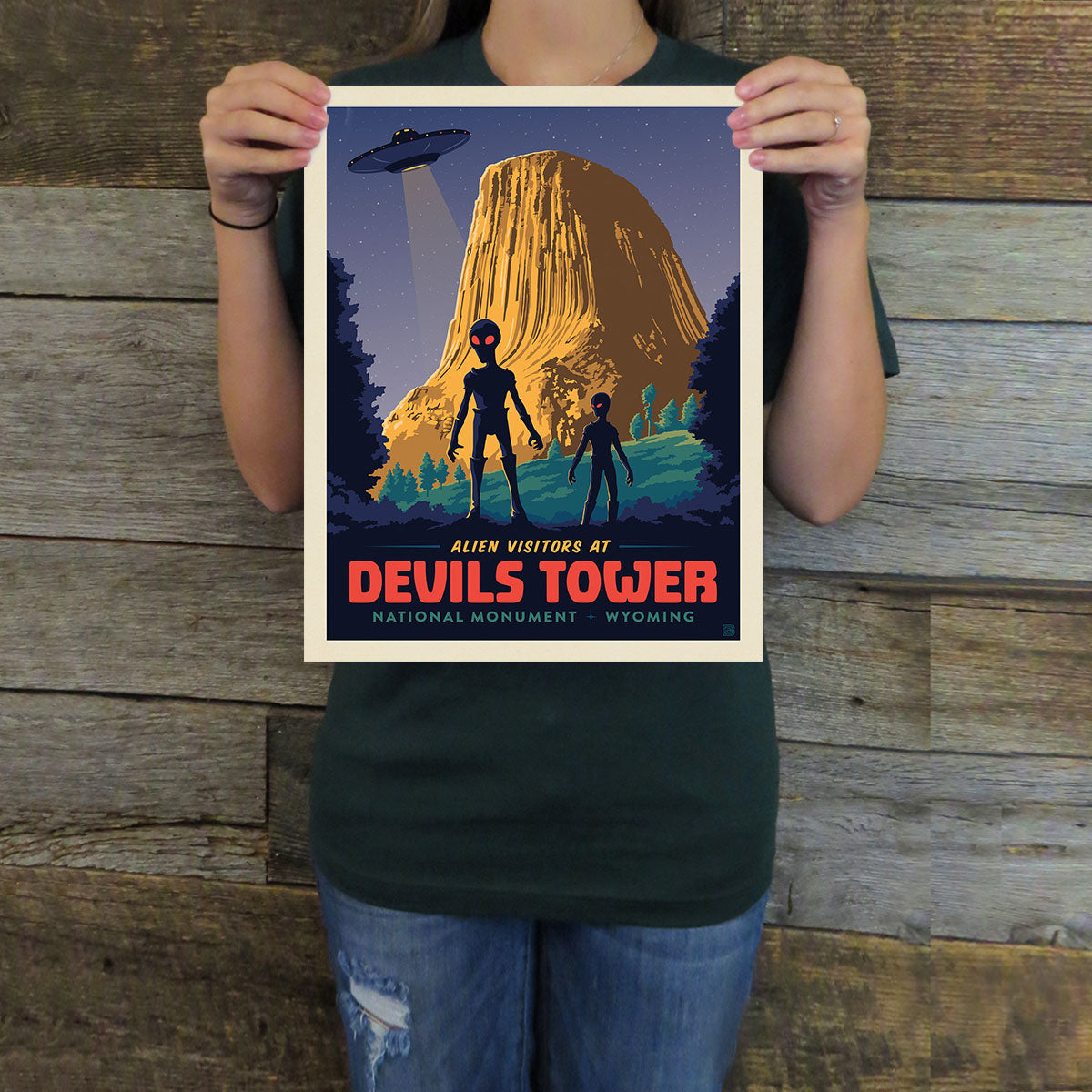 Devils Tower: Aliens (American Travel) Art Print