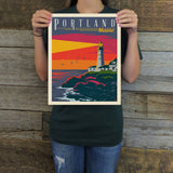 Portland, ME (American Travel) Art Print