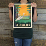 Everglades National Park: Great Egrets (63 National Parks) Art Print