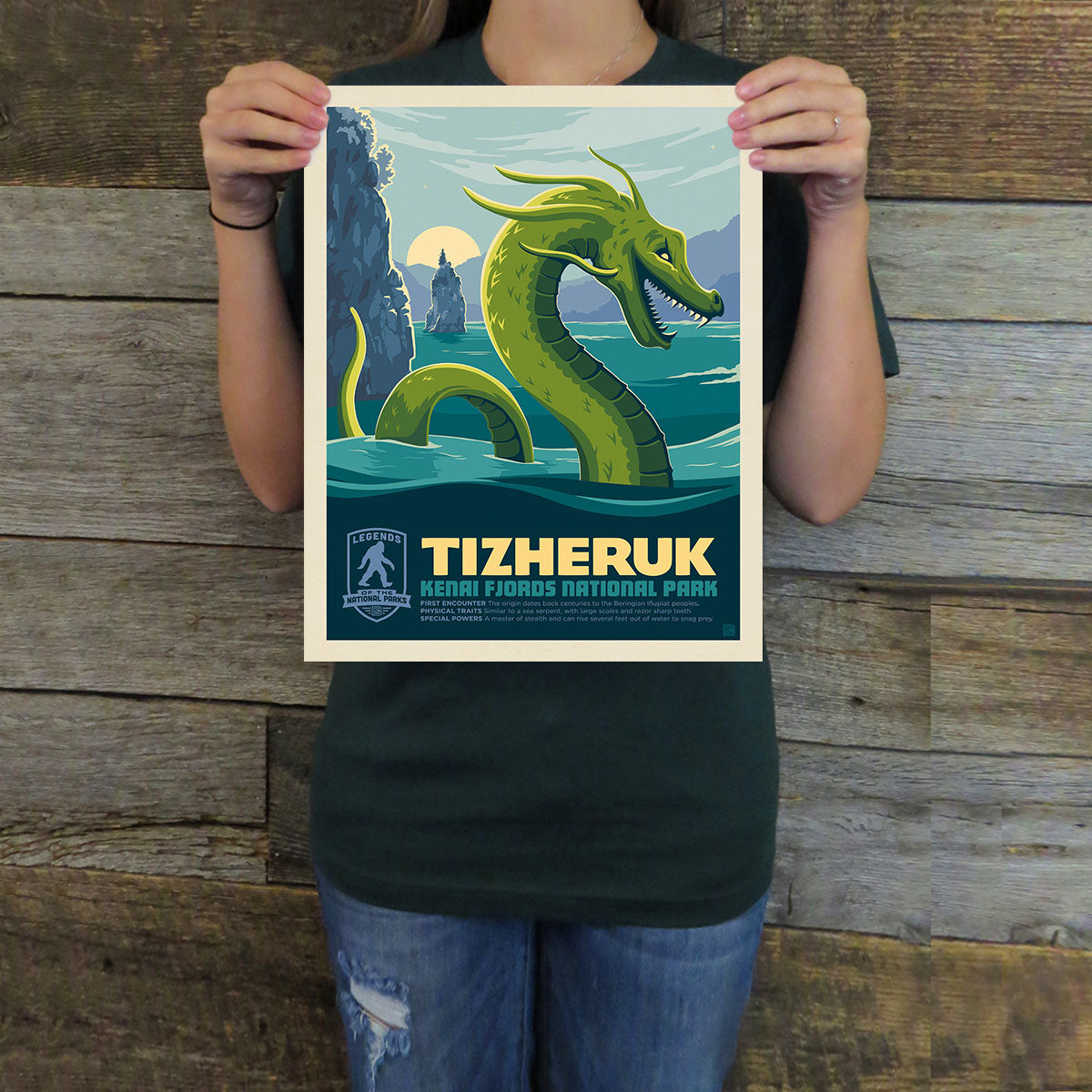 Kenai Fjords National Park: Tizheruk (Legends & Monsters) Art Print