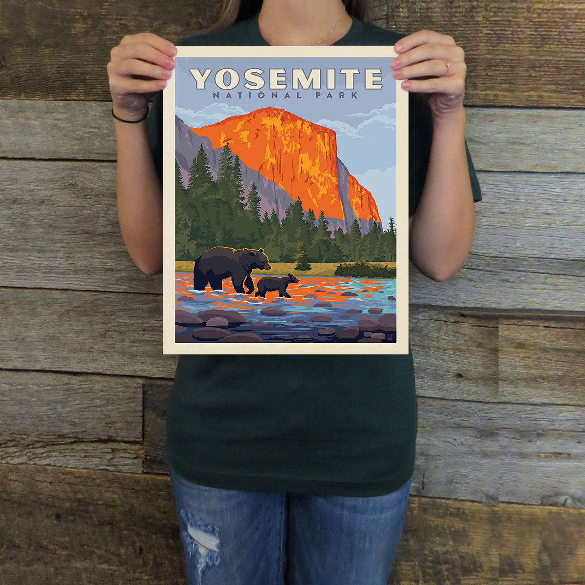 Yosemite National Park: Sunset on El Capitan (63 National Parks) Art Print