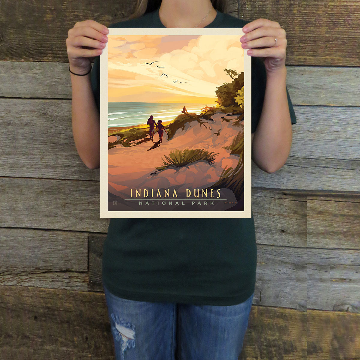 Indiana Dunes National Park: Daybreak (63 National Parks) Art Print