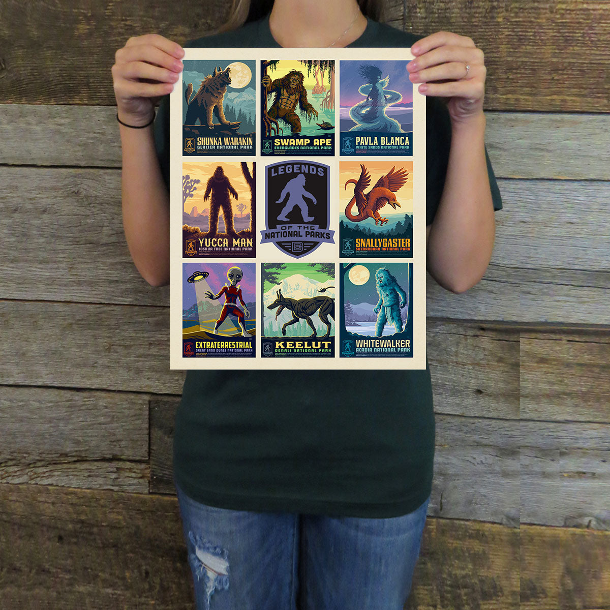 National Parks Legends Multi-Image 2 (Legends & Monsters) Art Print