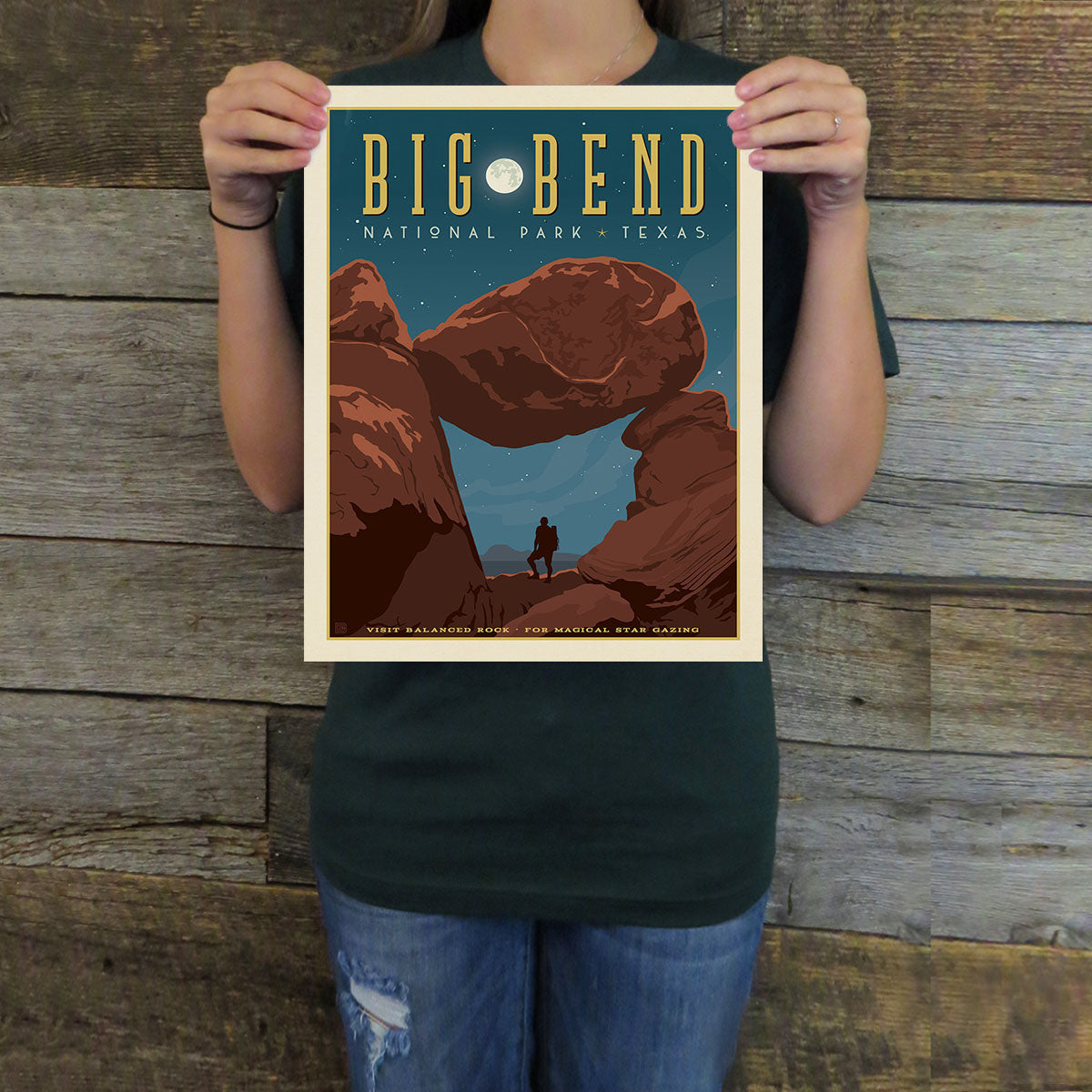 Big Bend National Park: Balanced Rock (63 National Parks) Art Print