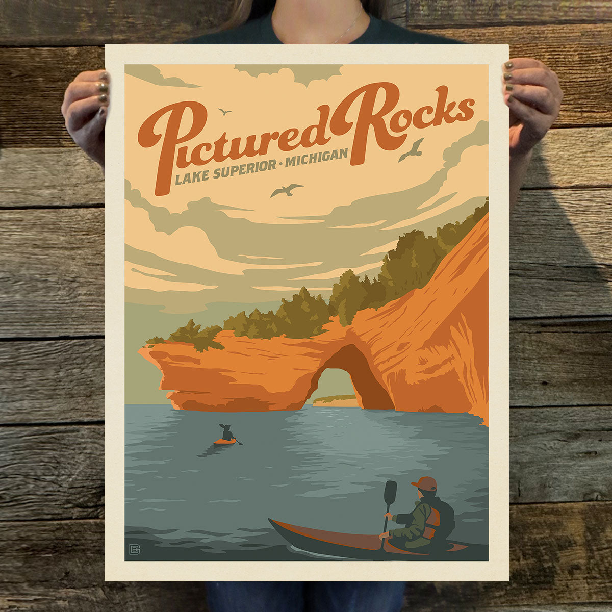 Pictured Rocks, MI (American Travel) Art Print