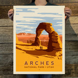 Arches National Park: Delicate Arch (63 National Parks) Art Print