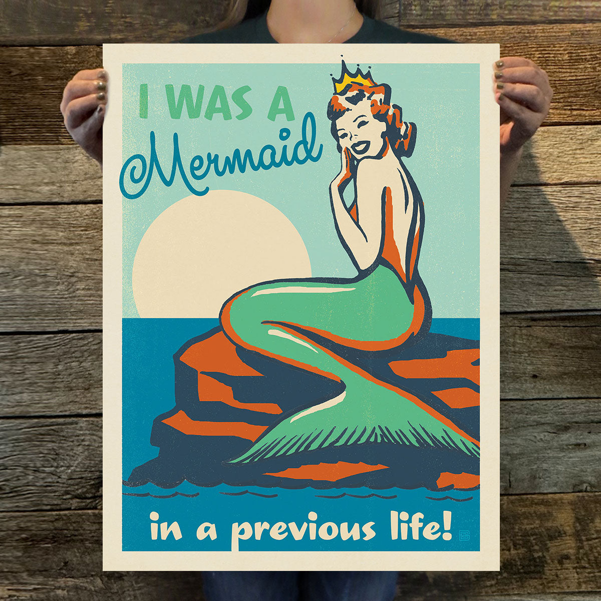 Mermaid in a Previous Life (Coastal Collection) Art Print