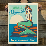 Mermaid in a Previous Life (Coastal Collection) Art Print