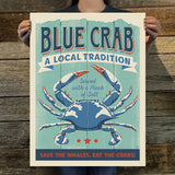 Blue Crab (Coastal Collection) Art Print