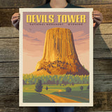 Devils Tower: Dusk (American Travel) Art Print