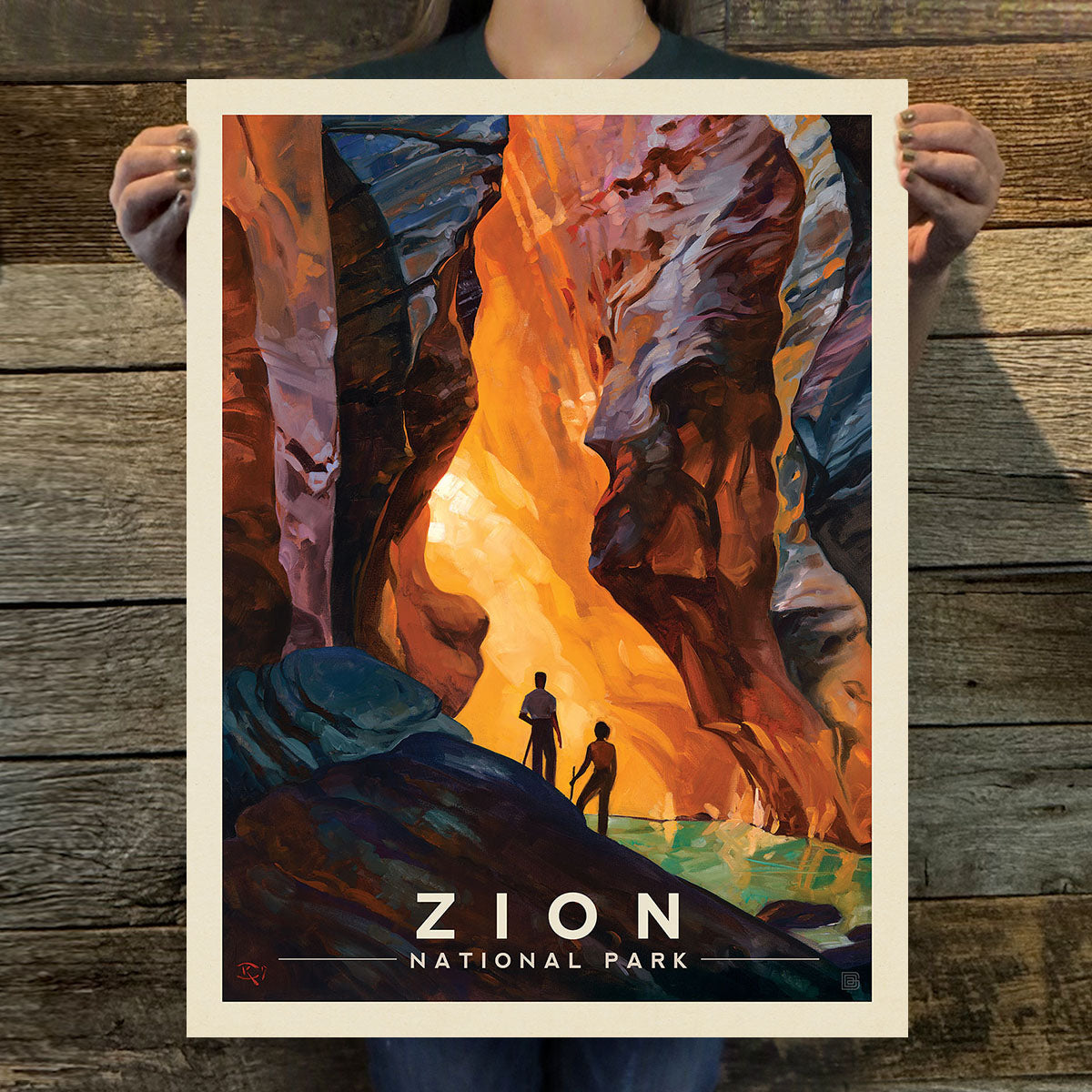 Zion National Park: Virgin River Narrows (63 National Parks) Art Print