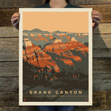 Grand Canyon National Park: Sunrise (63 National Parks) Art Print