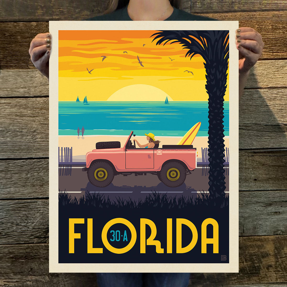 Florida: 30-A Highway (Coastal Collection) Art Print