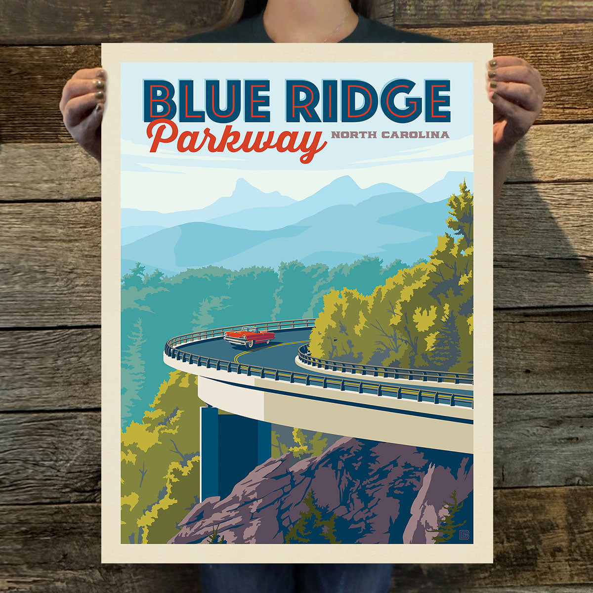 Blue Ridge Parkway: Linn Cove Viaduct (American Travel) Art Print