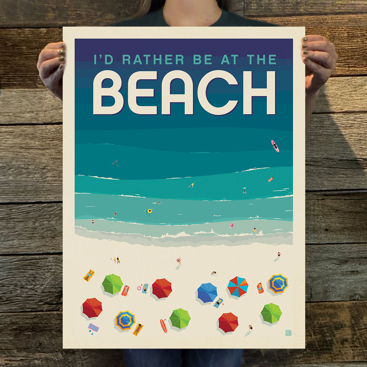 I'd Rather Be at the Beach (Coastal Collection) Art Print