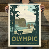 Olympic National Park (63 National Parks) Art Print