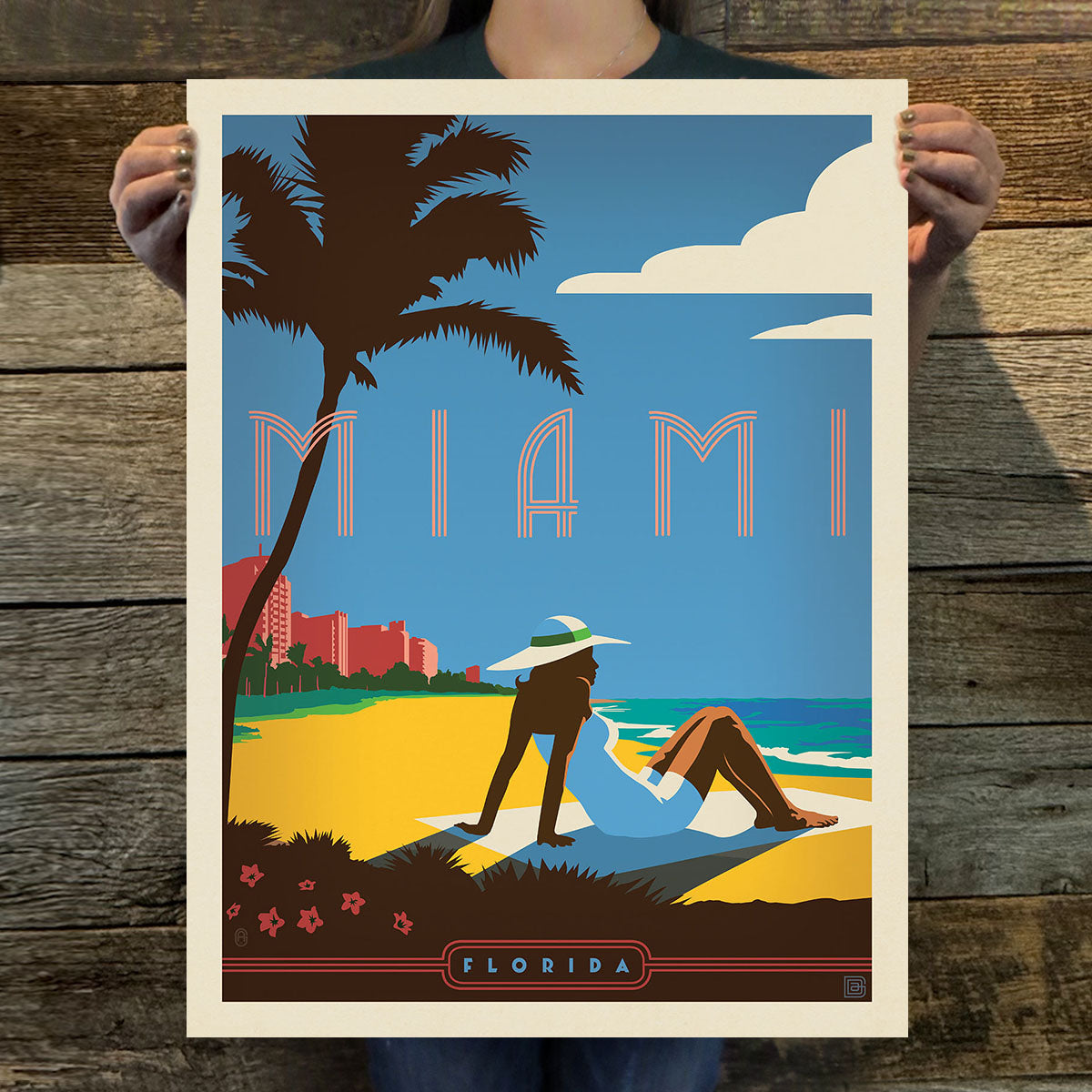 Miami, FL (American Travel) Art Print