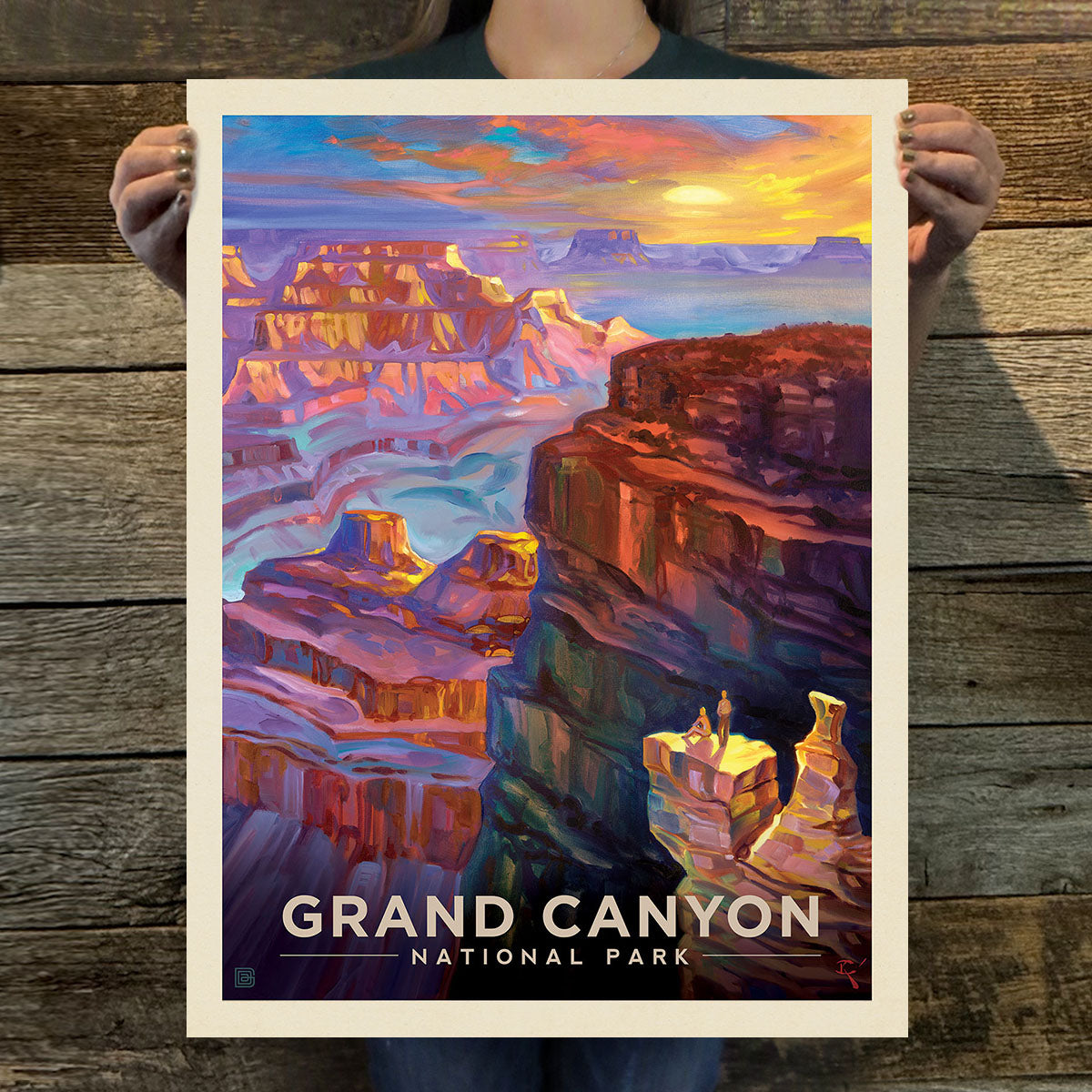 Grand Canyon National Park: Sunset (63 National Parks) Art Print