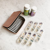 Large Pill Travel Case with Individual Daily Pill Organizer, Pink/Blush