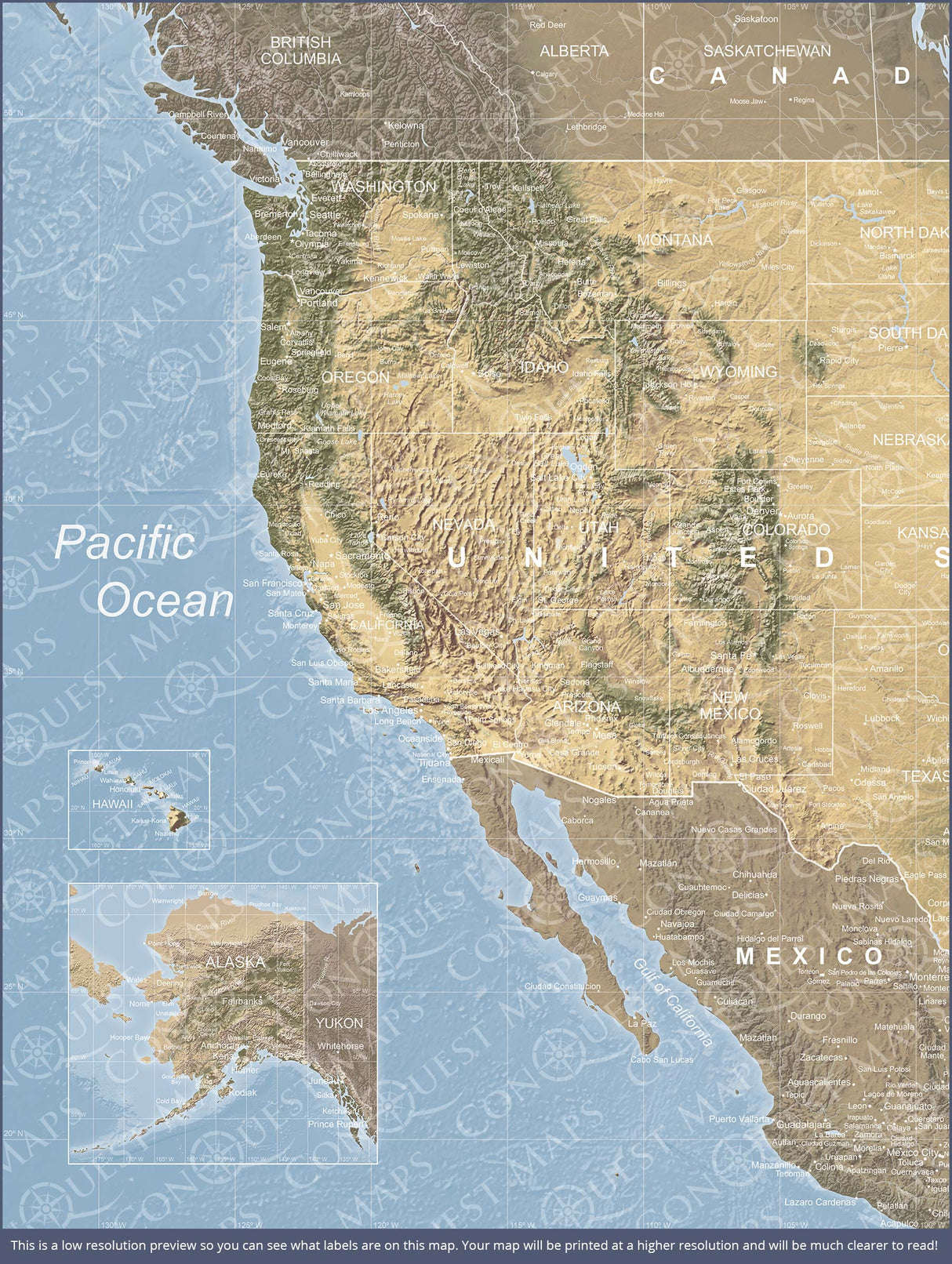 Push Pin USA Map Pin Board - Natural Earth - Pins Included!