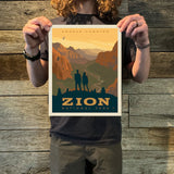 Zion National Park: Angels Landing (63 National Parks) Art Print