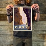 Zion National Park: Explore the Narrows (63 National Parks) Art Print