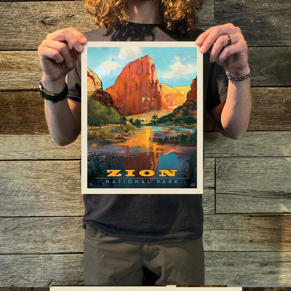 Zion National Park: Virgin River Valley (63 National Parks) Art Print