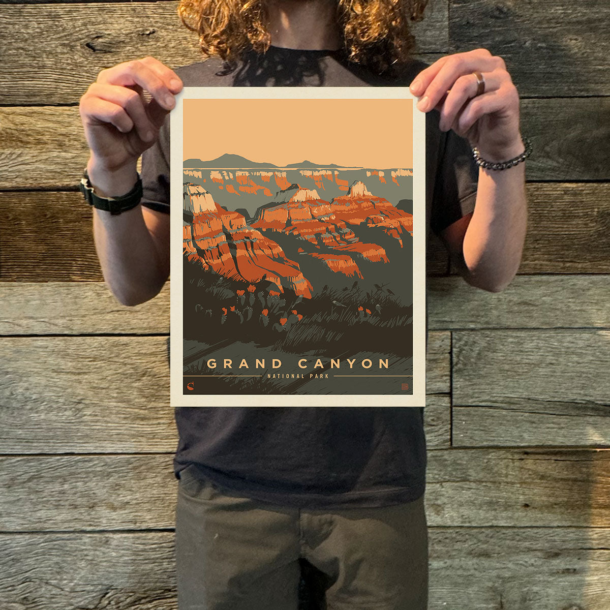 Grand Canyon National Park: Sunrise (63 National Parks) Art Print