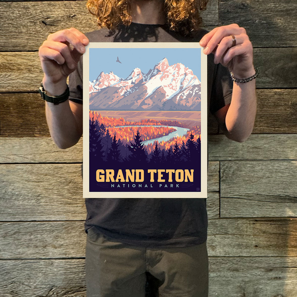 Grand Teton National Park: Snake River Valley (63 National Parks) Art Print