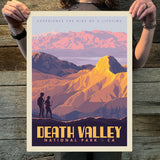 Death Valley National Park: Hikers (63 National Parks) Art Print