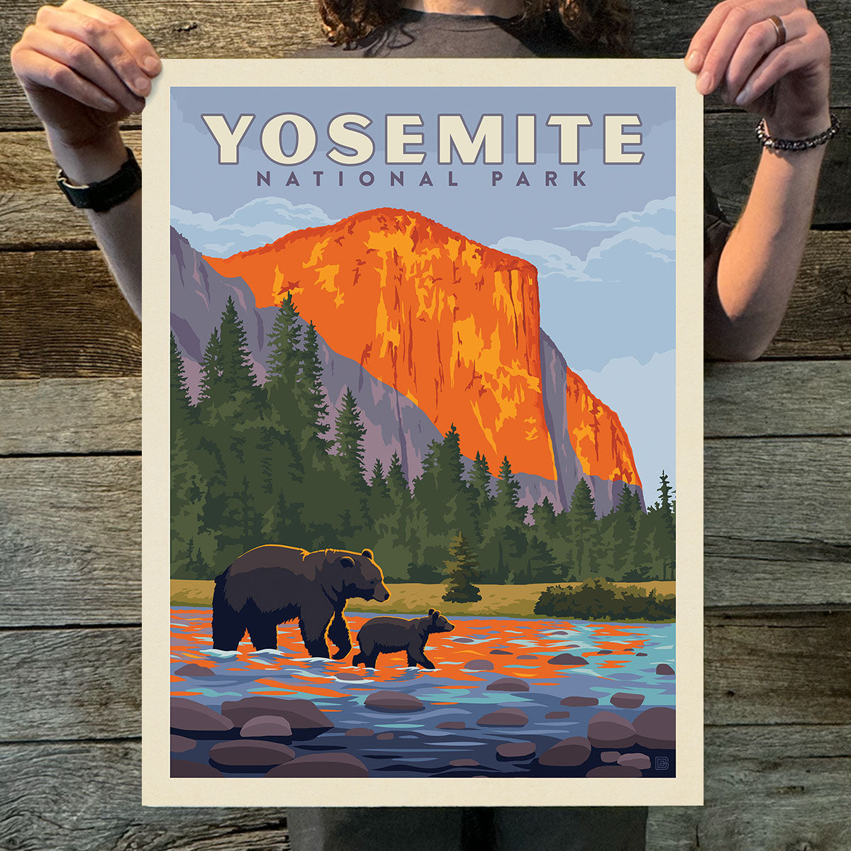 Yosemite National Park: Sunset on El Capitan (63 National Parks) Art Print