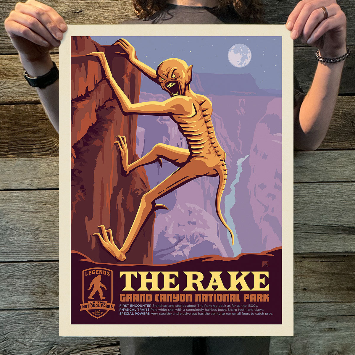 Grand Canyon National Park: The Rake (Legends & Monsters) Art Print