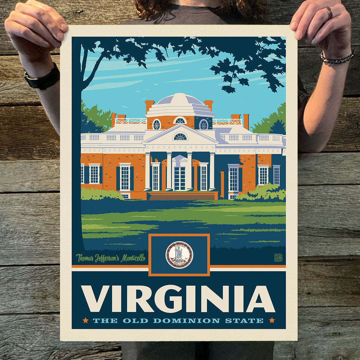 Virginia (State Pride) Art Print