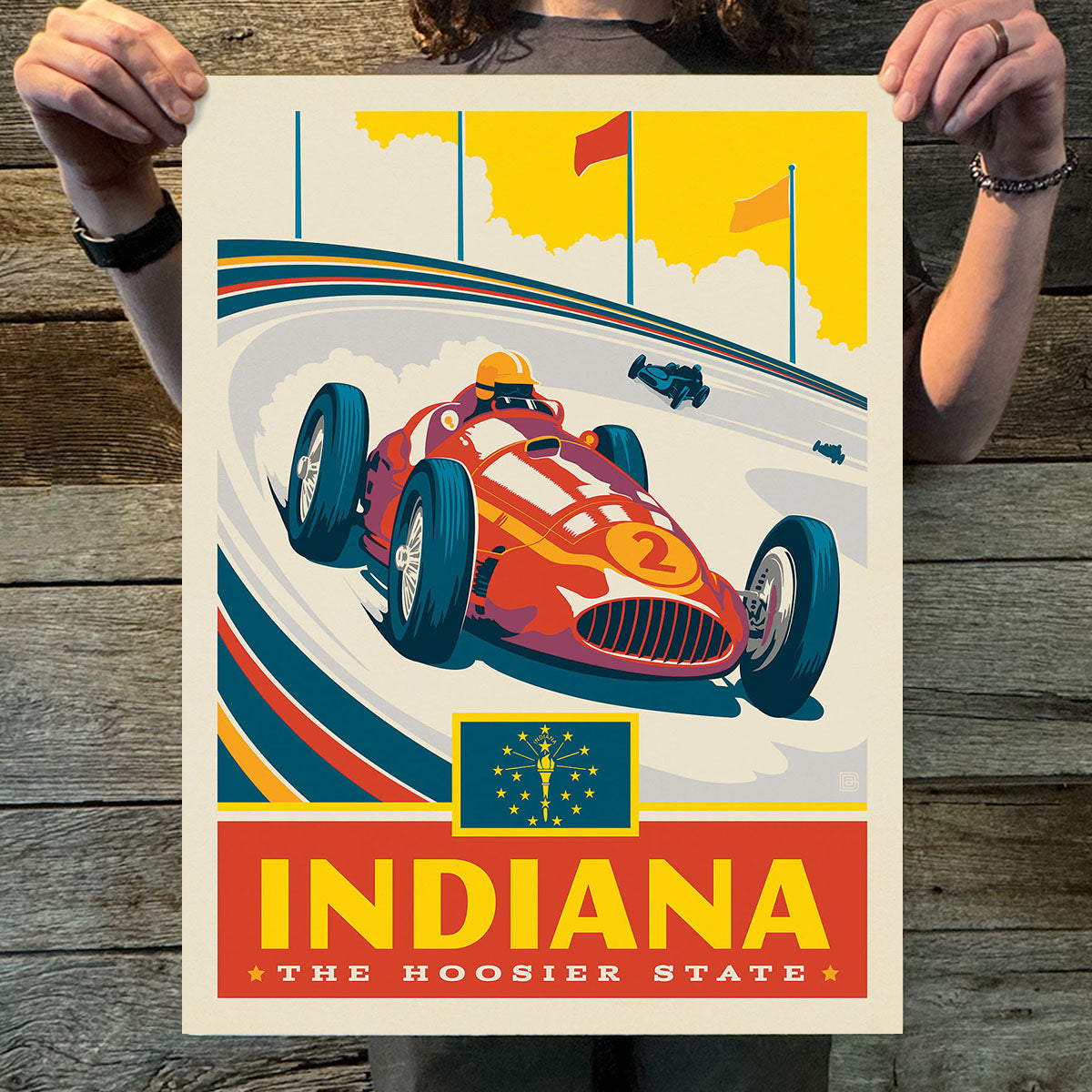 Indiana (State Pride) Art Print