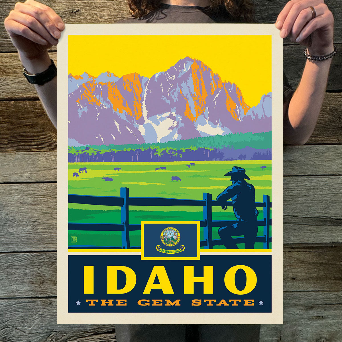 Idaho (State Pride) Art Print