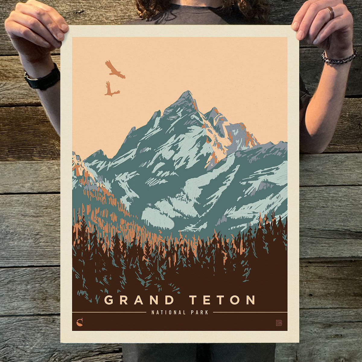 Grand Teton National Park: Morning Glory (63 National Parks) Art Print