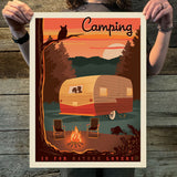 Camping is for Nature Lovers (Lake & Lodge) Art Print