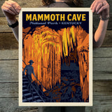 Mammoth Cave National Park: Frozen Niagara (63 National Parks) Art Print