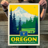 Oregon (State Pride) Art Print