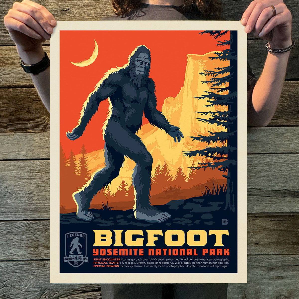 Yosemite National Park: Bigfoot (Legends & Monsters) Art Print