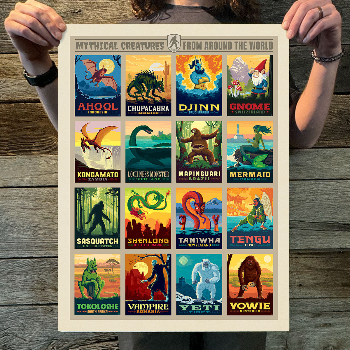 Mythical Creatures from Around the World (Legends & Monsters) Art Print