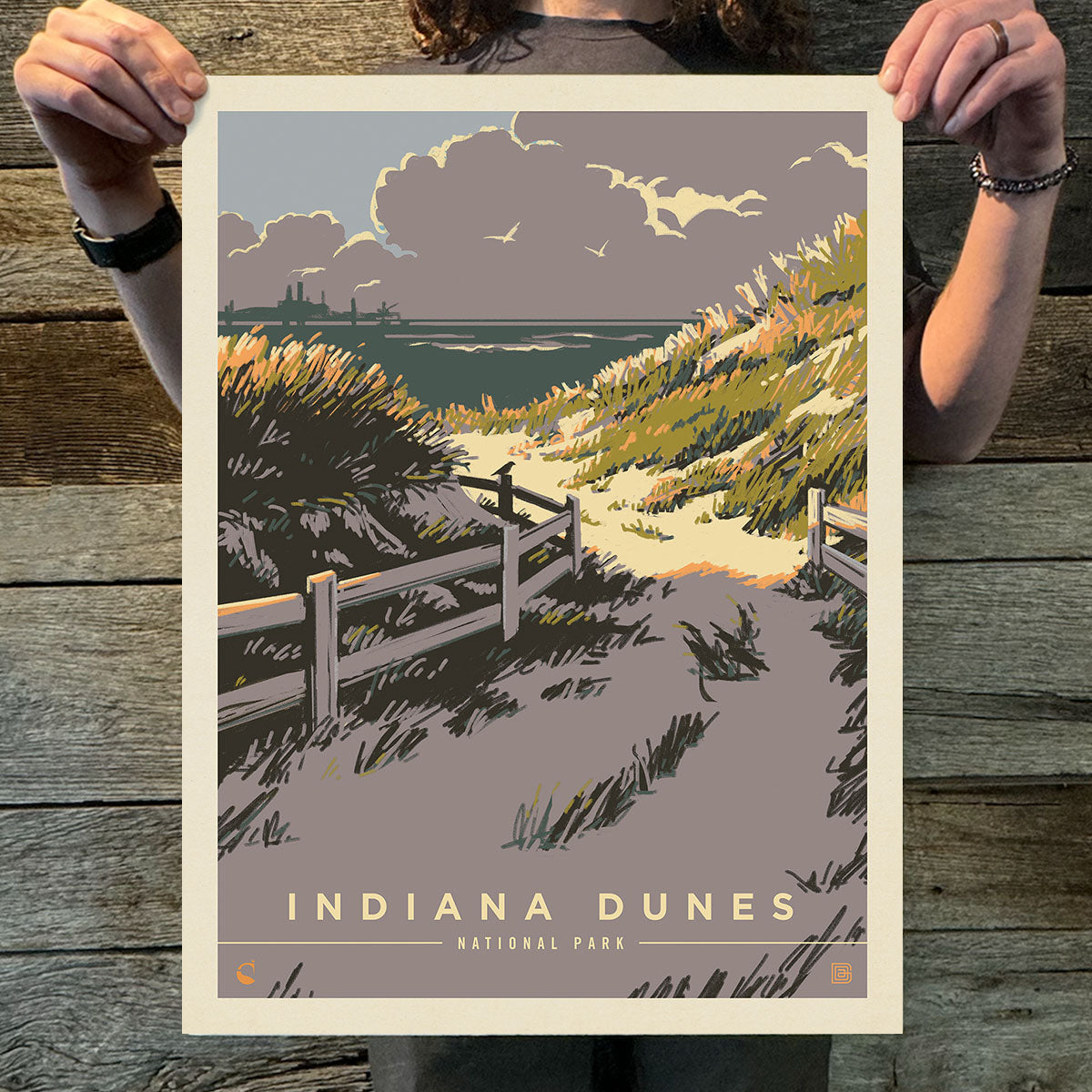 Indiana Dunes National Park: Lake Breeze (63 National Parks) Art Print