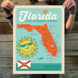 Florida: Map (State Pride) Art Print